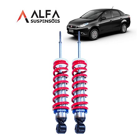 Kit Traseiro de Suspensão de Rosca Slim Fiat Grand Siena (2012/...)