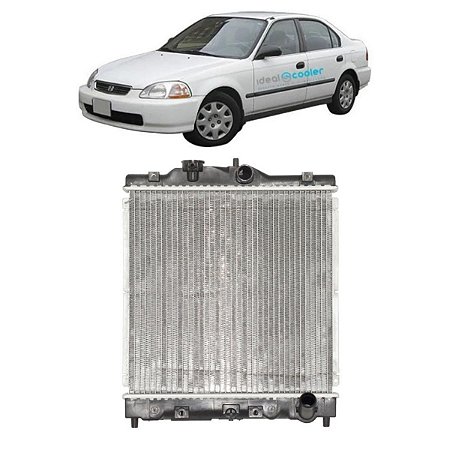 Radiador Civic 92 93 94 95 96 97 98 99 2000 Câmbio Manual