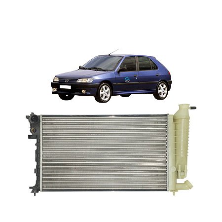 Radiador Peugeot 306 1.8/2.0 1993 a 1996 Dois Bicos Manual
