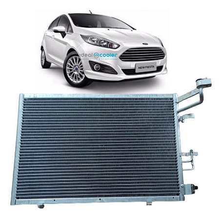 Condensador Ar New Fiesta 2013 A 2015 Sem Filtro