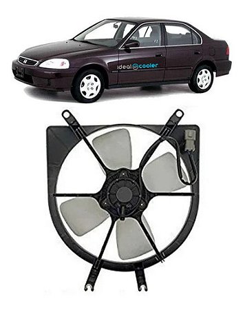 Eletro Ventilador Honda Civic 92 A 00 Radiador Novo