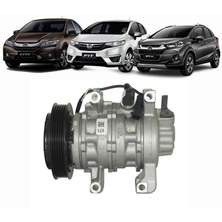 Compressor Ar Honda City Fit Wr-V 2015 a 2021 Denso 10Sre11C 5Pk 12V
