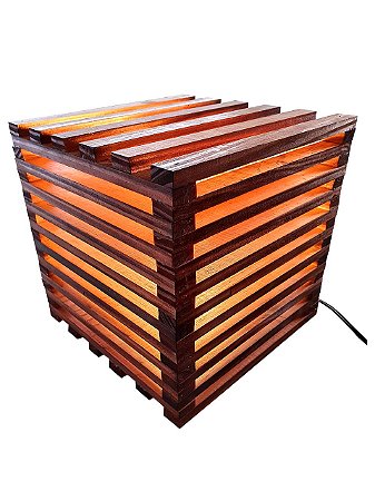 Abajur de Mesa Wooden Lath