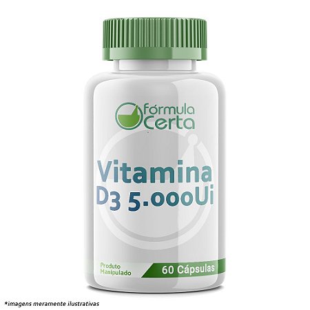 Vitamina D3 5.000UI  60 Cápsulas