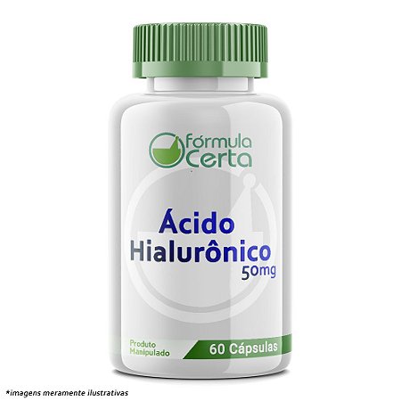 Ácido Hialurônico 50mg 60 Cápsulas