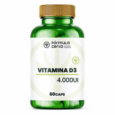 Vitamina D3 4.000UI 60 Cápsulas