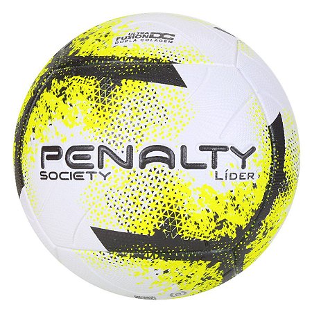 Bola de Futebol Society Penalty Líder XXI - Branco+Amarelo