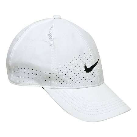 Boné Nike Aba Curva Arobill  Cap - Branco/Preto