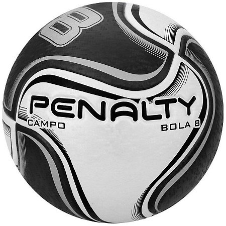 Bola de Futebol Campo Penalty 8 X - Branco+Preto