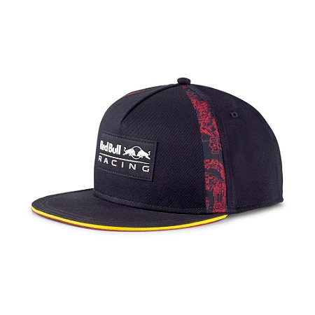 BONÉ PUMA MASCULINO RED BULL RACING LIFESTYLE FLAT BRIM MARINHO