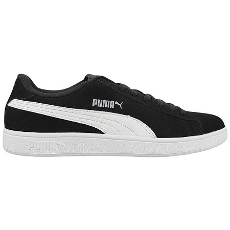 Tênis Puma Masculino Smash V2 - Preto+Branco