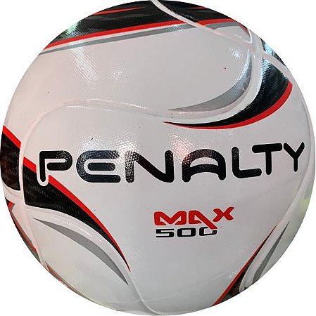 Bola Futsal Penalty Max 500 XXII Branco Preto Vermelho