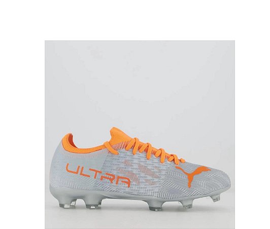 Chuteira Puma Campo Ultra 3.4 Cinza Laranja