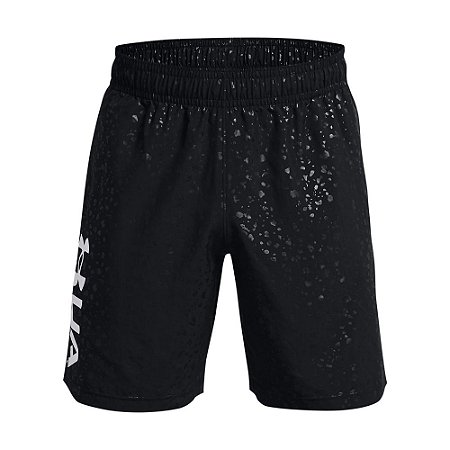 Shorts Under Armour Masculino Woven Emmboss Preto Branco