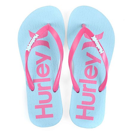 Chinelo Hurley One&Only Feminino - Azul+Pink