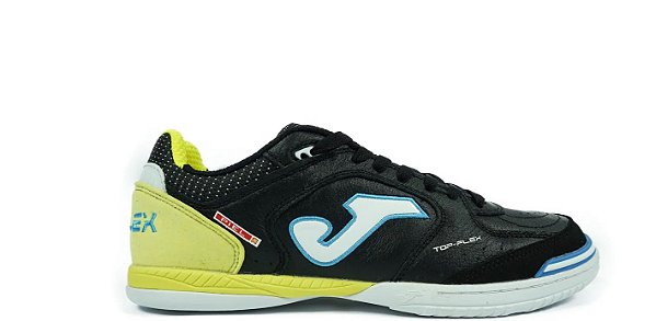 Chuteira Futsal Joma Top Flex Preto Amarelo