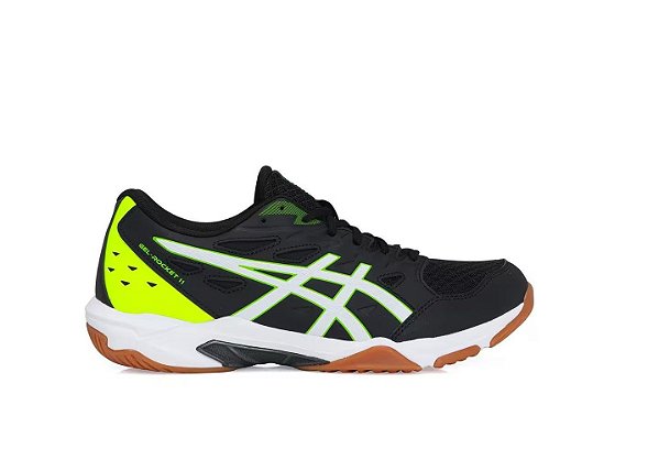 Tenis Asics Gel Rocket 11 Mascilino Preto Verde