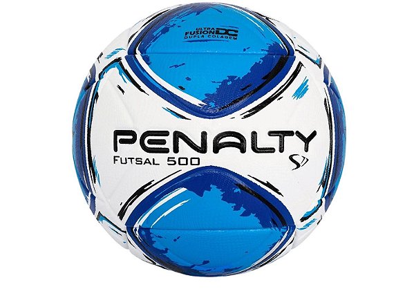 Bola Penalty Futsal 500 S11 R2 XXIV Branco Azul Preto