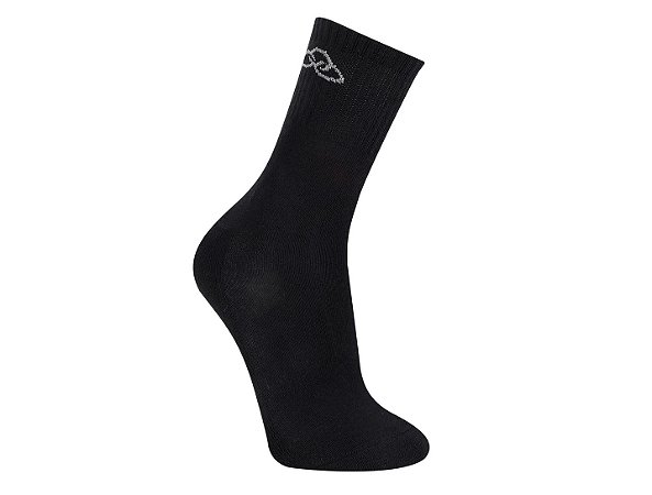 Meia Olympikus Cano Médio 3 Pares Masculino- Preto