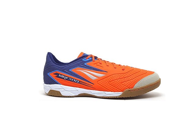 Chuteira Penalty Futsal Max 300 Y Laranja Azul