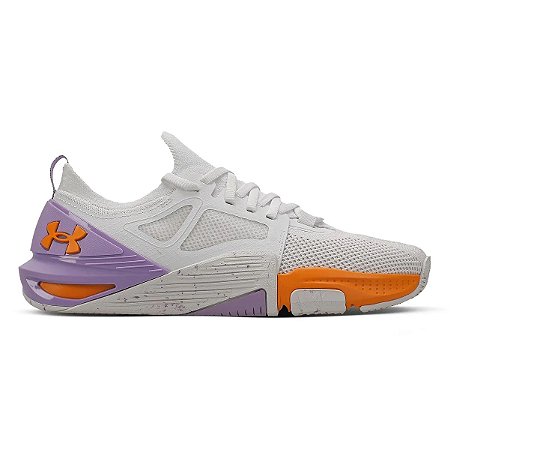 Tenis Under Armour Tribase Cross 2 Branco Roxo Laranja