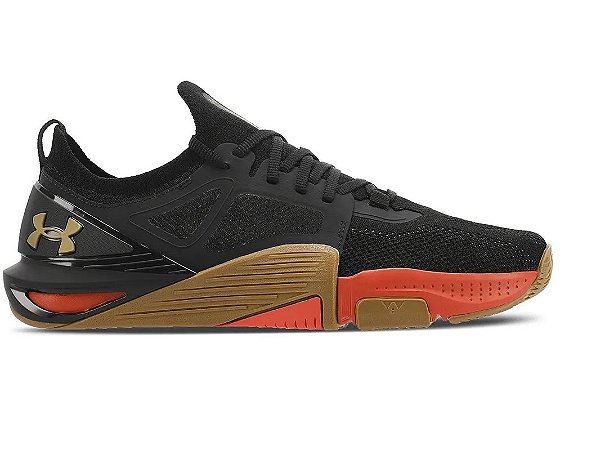 Tenis Under Armour Tribase Cross 2 Preto Vermelho Dourado