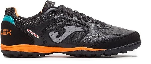 Chuteira Joma Society Top Flex Preto Laranja