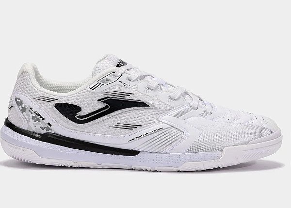 Chuteira Joma Futsal Liga 5 Branco Preto