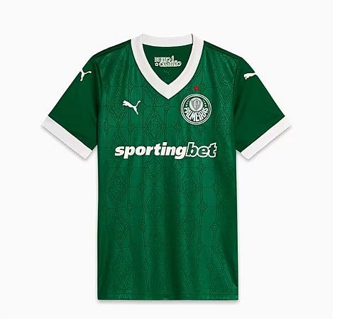 Camisa Puma Palmeiras I 25/26 Torcedora Feminina Verde Branco