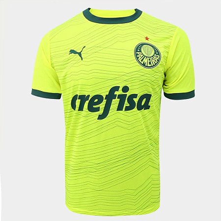 Camisa Puma Palmeiras III 23/24 Torcedor Masculino Verde Limão