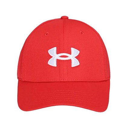 Bone Under Armour Blitzing Masculino Vermelho e Branco