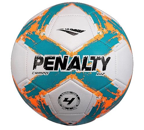 Bola Penalty Campo Giz N4 XXV Branco Azul Laranja