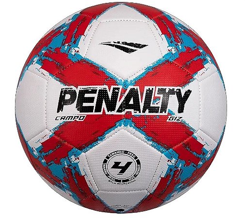 Bola Penalty Campo Giz N4 XXV Branco Vermelho Azul
