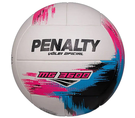 BOLA VÔLEI MG 3600 PENALTY XXV Branco Azul Rosa