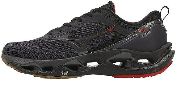 Tenis Mizuno Wave Stratos 3 Masculino Azul Vermelho