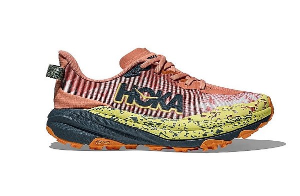 Tenis Hoka Speedgoat 6 Feminino Rosa Amarelo