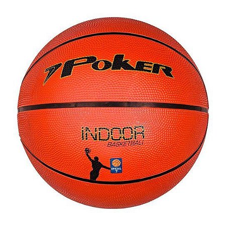 Bola Basquete Poker Adulto Indoor Laranja