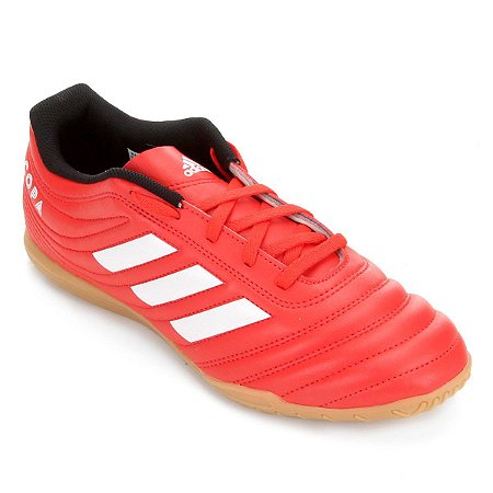 Chuteira Futsal Adidas Copa 20 4 IN - Vermelho e Branco EF1957