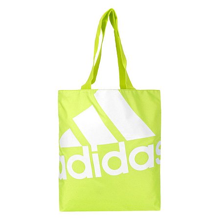 Bolsa Adidas Shopper Favourite Feminina - Branco e Verde Limão AI9138