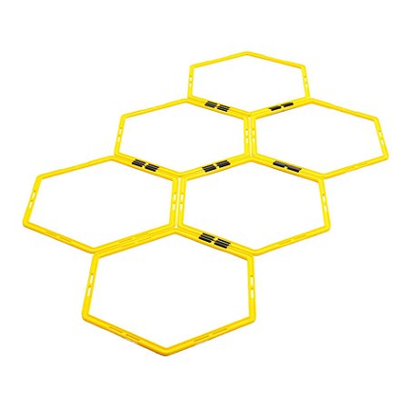 Escada Agilidade Pró Treinamento Funcional Hexagonal de PVC 6 Módulos- 50 cm 09117 - Poker