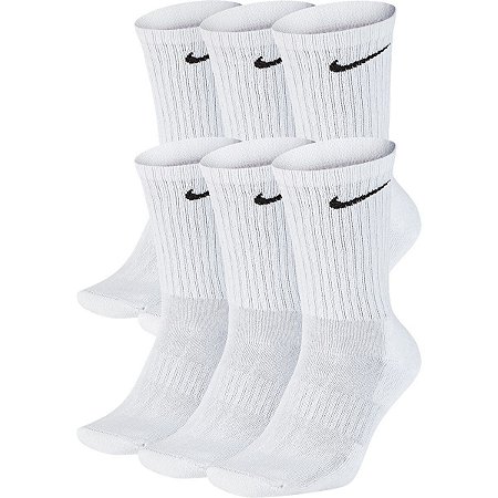 Kit Meia Nike Cano Longo Everyday Cushion Pacote C/ 6 Pares - Original - NF