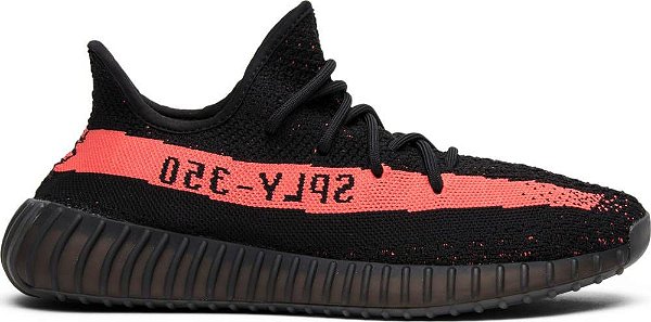 Tênis Yeezy Boost 350 V2 Red Preto Vermelho Unissex