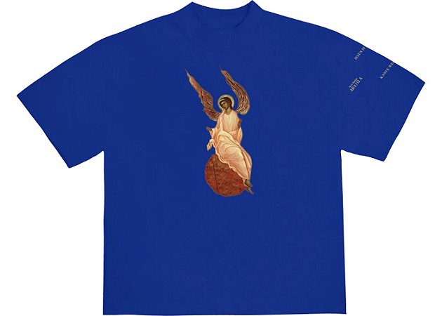 Camiseta Yeezy Kanye West Jesus is A king Archange Azul