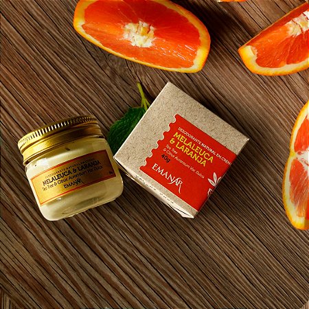 Desodorante Natural em creme Melaleuca e Laranja 40g