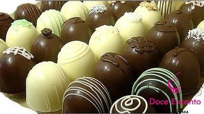 Bombom Trufado/Frutas/Doce de Leite com Café - 100 Unidades