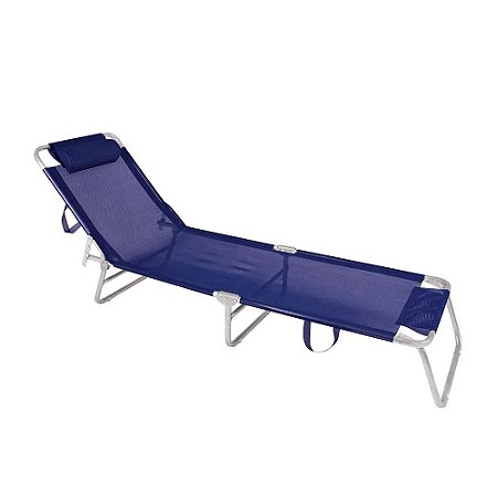 Cadeira Espreguiçadeira Alumínio - Azul - Mor