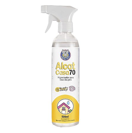 Spray Higienizador Antisséptico - Alcat Casa 70 - 500ml - Catmypet