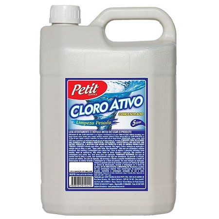 Cloro líquido ativo 5L - Petit