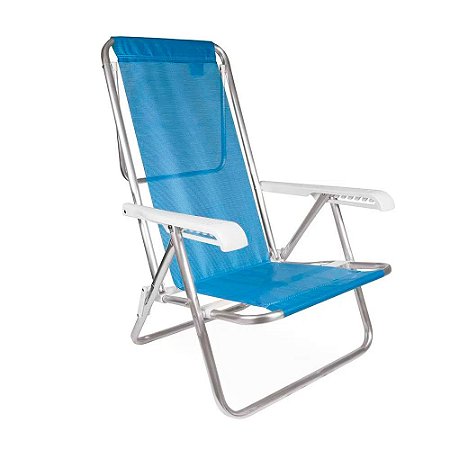 Cadeira de Praia Reclinável - Azul - Mor
