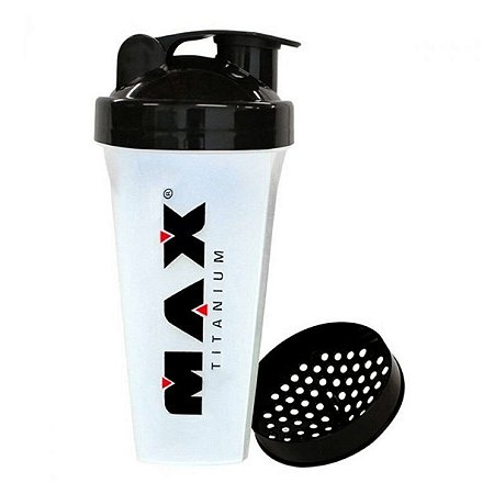 Coqueteleira Shaker Max Titanium Transparente 700ml Max Titanium -  Suplementos Alimentares, Whey Protein, Creatina, BCAA | Home Muscle